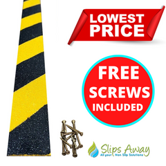 Hazard Anti-Slip Decking Strips – 50mm GRP Stair Treads for Outdoor Safety