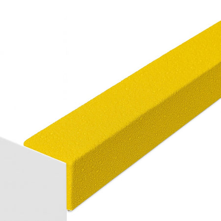 Yellow GRP Stair Nosings – Heavy-Duty Anti-Slip Safety Tread - Non-Slip Step Edge Protection (55mm x55mm )