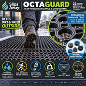 Octaguard Rubber Anti-Slip Matting – 100 x 150cm Heavy-Duty Floor Mat