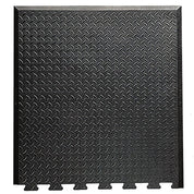 Diamond Interlock Rubber Mat: Anti-fatigue and slip-resistant. Ideal for simple on-site installation in industrial environments.