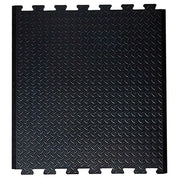 Diamond Interlock Rubber Mat: Anti-fatigue and slip-resistant. Ideal for simple on-site installation in industrial environments.