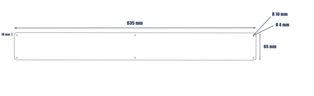 Aluminium Anti Slip Plate Tread 63mm x 635mm | Rust Free Screw Down | Heavy Duty GRP Surface | Made in UK - Slips Away - Decking strips - 1x Decking plate 63mm x 635mm black - 