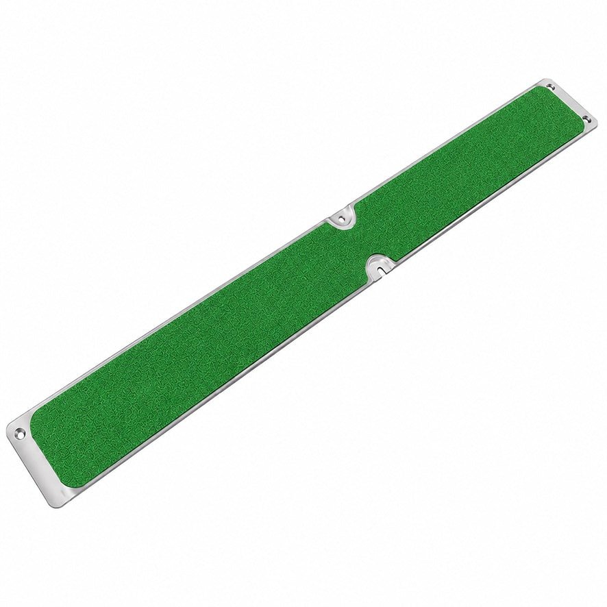 Aluminium Anti Slip Plate Tread 63mm x 635mm | Rust Free Screw Down | Heavy Duty GRP Surface | Made in UK - Slips Away - Decking strips - 1x Decking plate 63mm x 635mm green - 