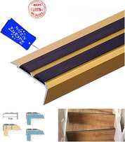 Aluminium Anti-Slip Stair Nosing Trim – Hidden Fix Step Edge Protector – 1800mm / 2500mm