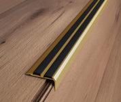 Aluminium Anti-Slip Stair Nosing Trim – Hidden Fix Step Edge Protector – 1800mm / 2500mm