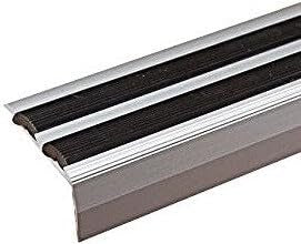 Aluminium Anti-Slip Stair Nosing Trim – Hidden Fix Step Edge Protector – 1800mm / 2500mm