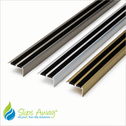 Aluminium Anti-Slip Stair Nosing Trim – Step Edge Protector – 900mm x 35mm x 20mm