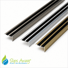 Aluminium Anti-Slip Stair Nosing Trim – Step Edge Protector – 900mm x 35mm x 20mm