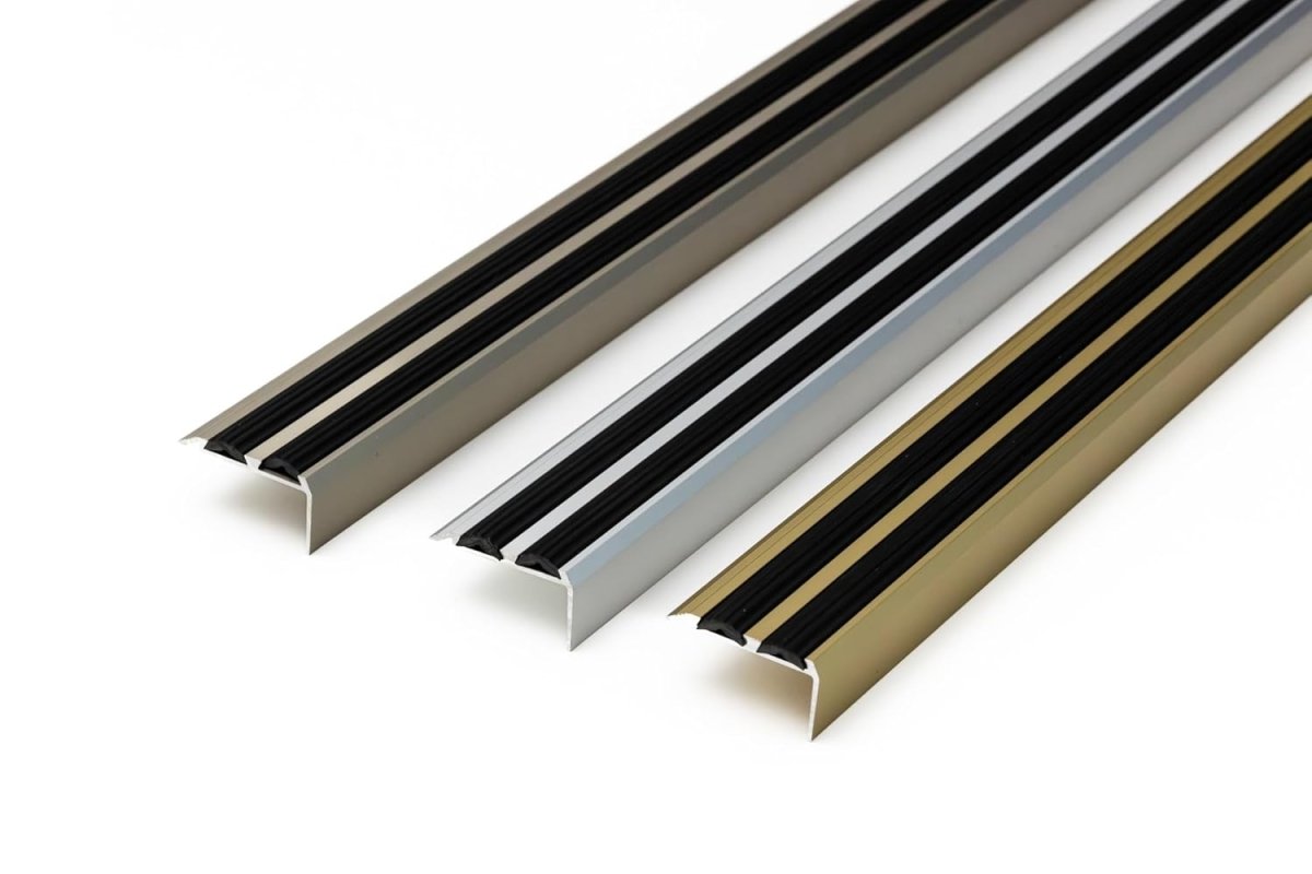 Aluminium Anti-Slip Stair Nosing Trim – Step Edge Protector – 900mm x 35mm x 20mm