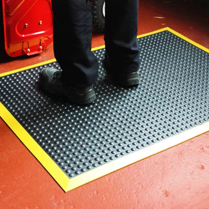 Anti-Fatigue Bubble Matting | Heavy-Duty High-Visibility Safety Mat for Comfort & Circulation - Slips Away - ER2436 -