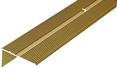 Anti-Slip Aluminum Stair Nosing, 42x22mm, 1M, Durable Edge Trim, Drilled Carpet Guard