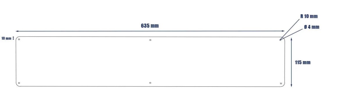 Anti Slip Decking Strips Aluminium Screw Down Plates - 115mm x 635mm - Slips Away - Decking strips - 1x Decking plate 115mm x 635mm black - 