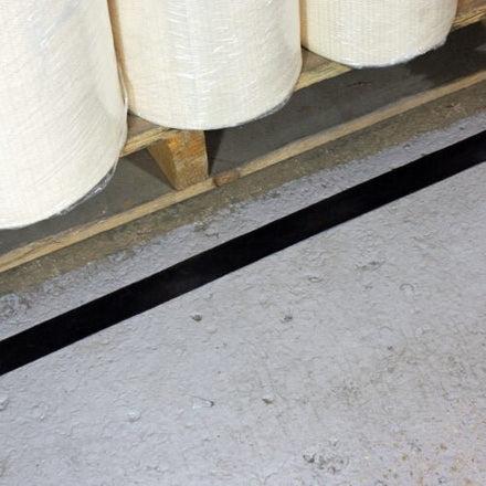 Black Aisle Marking Tape – Heavy - Duty Floor Line Marking for Warehouses & Industrial Safety - Slips Away - Anti slip tape - blk/permstripe - H6901 50mm - 