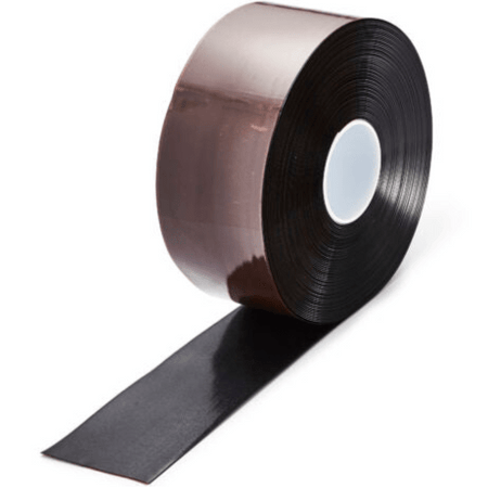 Black Aisle Marking Tape – Heavy - Duty Floor Line Marking for Warehouses & Industrial Safety - Slips Away - Anti slip tape - blk/permstripe - H6901 75mm - 