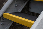 Black Anti - Slip GRP Stair Tread Step Covers - Slips Away - ST1424BL - 