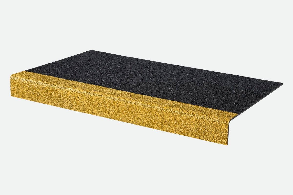 Black Anti - Slip GRP Stair Tread Step Covers - Slips Away - ST1424BL - 