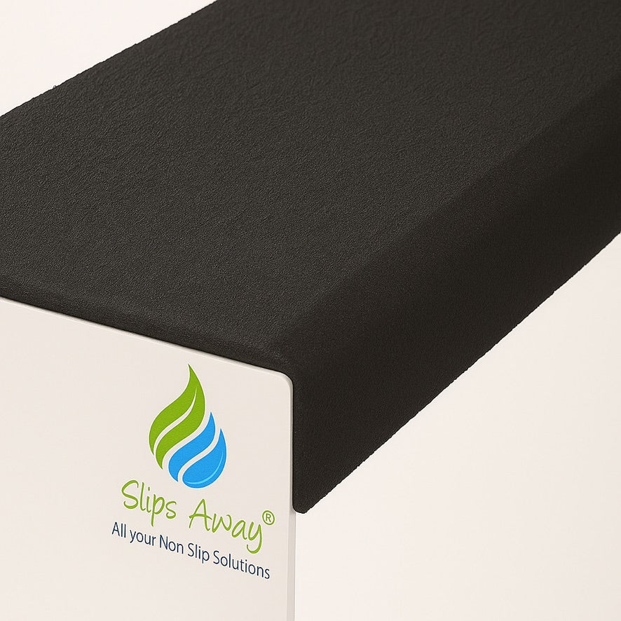 Black Anti - Slip GRP Stair Tread Step Covers - Slips Away - ST1424BL - 