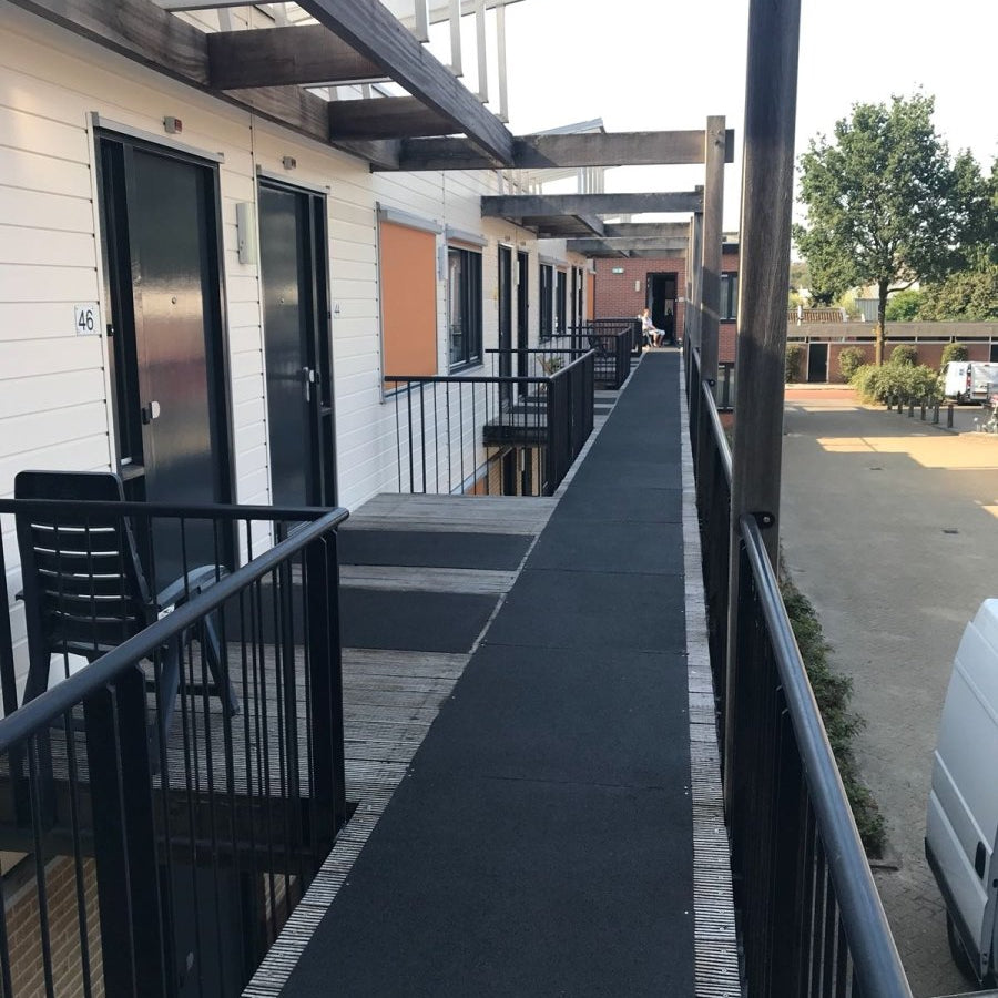 BLACK - GRP Anti-Slip Panel Sheets | Heavy-Duty, Non-Slip Flooring | Weather & Corrosion Resistant - Slips Away - GRP Anti Slip Panels - BLACK GRP SHEET 1.2 x 1.2 -