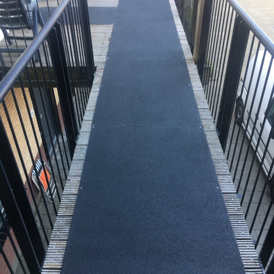 BLACK - GRP Anti-Slip Panel Sheets | Heavy-Duty, Non-Slip Flooring | Weather & Corrosion Resistant - Slips Away - GRP Anti Slip Panels - BLACK GRP SHEET 1.2 x 1.2 -