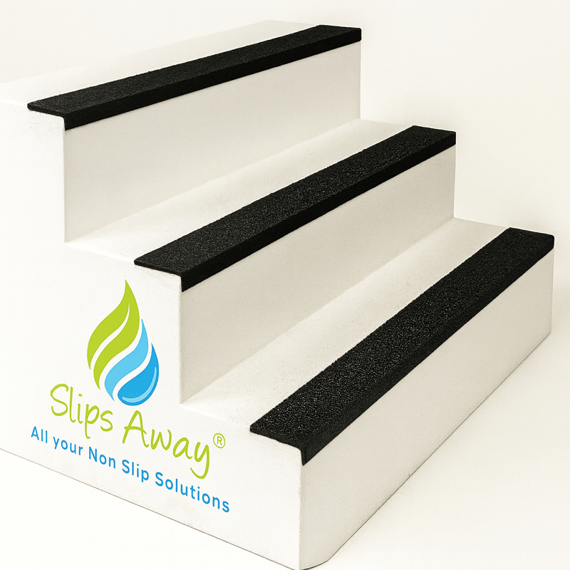 Black GRP Stair Nosings – Heavy-Duty Anti-Slip Safety Tread - Non-Slip ...