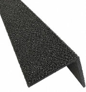 Black GRP Stair Nosings – Heavy-Duty Anti-Slip Safety Tread - Non-Slip Step Edge Protection (500mm - 3m) - Slips Away - Stair nosing - 1x GRP nosing black 500mm -