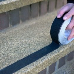 BLACK Non Slip Tape Roll Pro Standard Grade - Anti Slip Traction for Indoor/Outdoor Use - Slips Away - Anti slip tape - H3401N/50mm - 