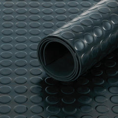 Black Rubber Matting Roll: Heavy-duty, Non-slip, waterproof flooring for indoor/outdoor use. Easy to cut. width, 3mm thickness