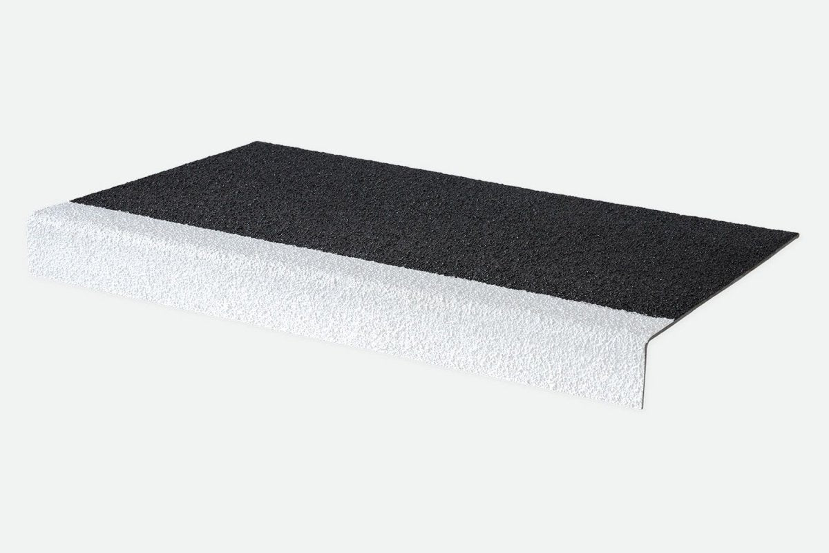 Black White Anti - Slip GRP Stair Tread Step Covers - Slips Away - ST1424BW - 