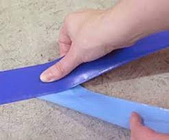 Blue Aisle Marking Tape – Heavy - Duty Floor Line Marking for Warehouses & Industrial Safety - Slips Away - Anti slip tape - BLUE/permstripe - H6901B 25mm - 