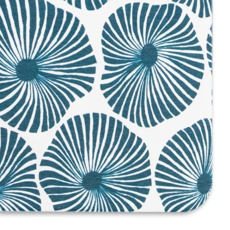 Blue Swirls Bathmat - Beautiful Swirls Mat - Natural & Eco-Friendly - Beach Home - Bathroom Decor - White Stone Non Slip Bath Mat - 39X60Cm - Slips Away - 1344511991 -