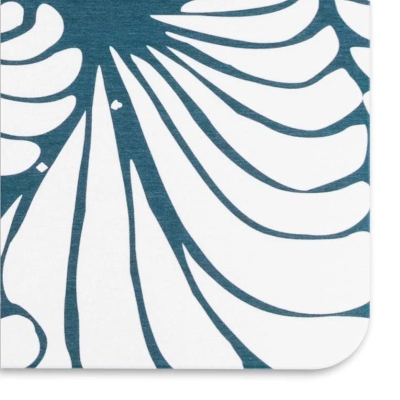 Blue Swirls Bathmat - Beautiful Swirls Mat - Natural & Eco-Friendly - Beach Home - Bathroom Decor - White Stone Non Slip Bath Mat - 39X60Cm - Slips Away - 1344574729 -