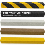 Brown GRP Stair Nosings – Heavy - Duty Anti - Slip Safety Tread - Non - Slip Step Edge Protection (500mm - 3m) - Slips Away - Stair nosing - 1x GRP nosing brown 500mm - 