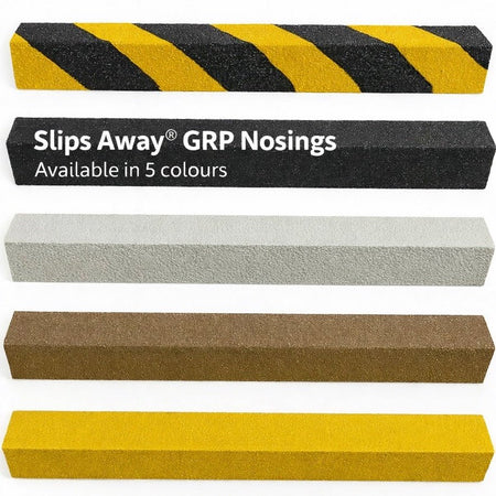 Brown GRP Stair Nosings – Heavy - Duty Anti - Slip Safety Tread - Non - Slip Step Edge Protection (500mm - 3m) - Slips Away - Stair nosing - 1x GRP nosing brown 500mm - 