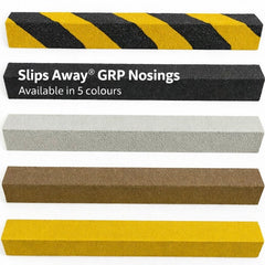 Brown GRP Stair Nosings – Heavy - Duty Anti - Slip Safety Tread - Non - Slip Step Edge Protection (500mm - 3m) - Slips Away - Stair nosing - 1x GRP nosing brown 500mm - 