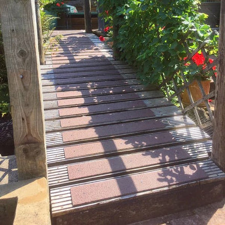 BROWN GRP ANTI SLIP STRIP CLEATS FOR RAMPS, STEPS, STAIRS AND WALKWAYS