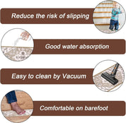 Carpet Treads for Stairs (20x76 cm) - Self - Adhesive, Non - Slip Stair Mats, Removable Carpet Tiles for Indoor Staircase Decoration - Slips Away - B0CQXG1YL9 - 