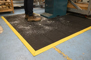 Cushion Link Heavy-Duty Anti-Fatigue Mat |Interlocking Rubber Safety Matting - Slips Away - CLS36GP -