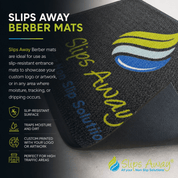 Custom Berber Logo Entrance Mat – Heavy-Duty Commercial Dirt Control - Slips Away -  -