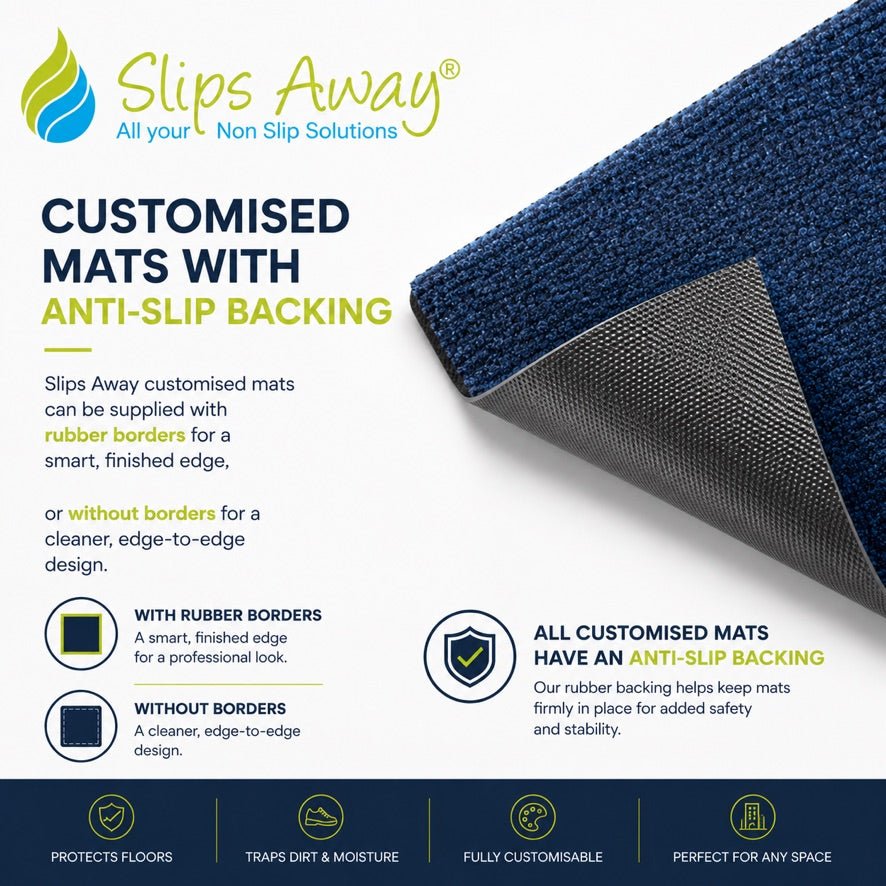 Custom Logo Entrance Mat - Personalised Heavy Duty with Premium Print Quality - Slips Away - LO310 - 