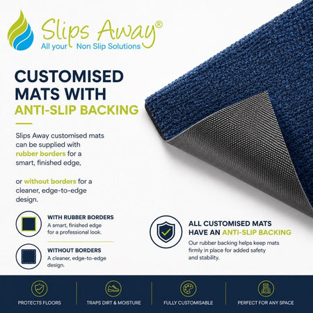 Custom Logo Entrance Mat - Personalised Heavy Duty with Premium Print Quality - Slips Away - LO310 - 