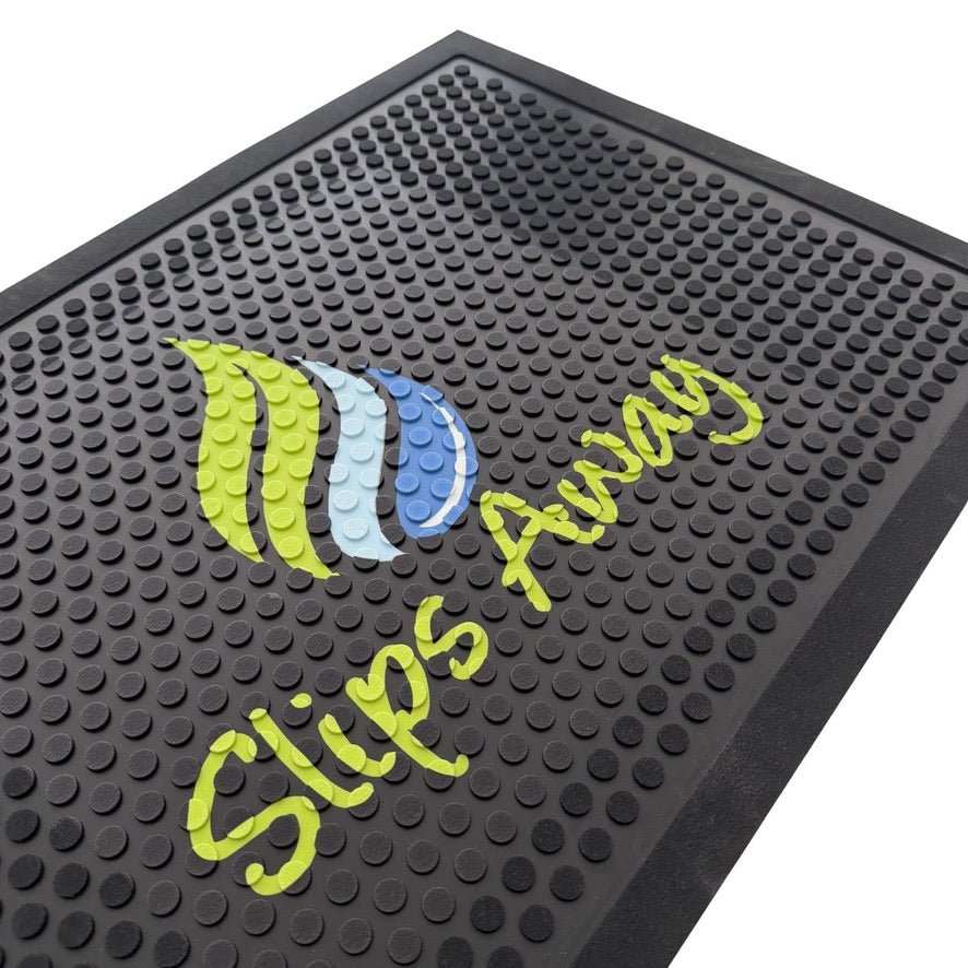 Custom Logo Rubber SuperScrape™ Floor Mat – Personalised Heavy Duty Scraper Mat - Slips Away -  -