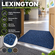 Cut to Size Absorbent Entrance Mat – Keeps Floors Dry & Clean in High-Traffic Areas - Slips Away -  -