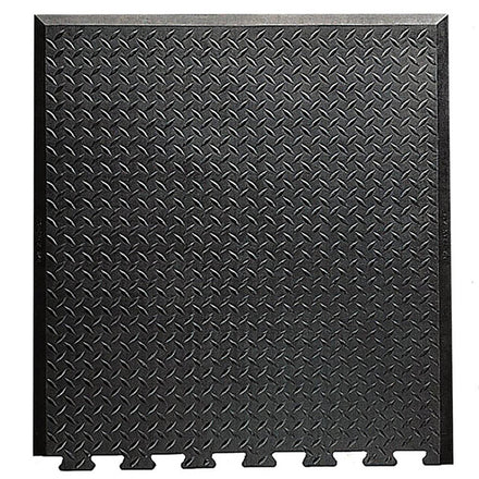 Diamond Interlock Rubber Mat: Anti-fatigue and slip-resistant. Ideal for simple on-site installation in industrial environments. - Slips Away - DE2831 -