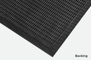 Diamond Interlock Rubber Mat: Anti-fatigue and slip-resistant. Ideal for simple on-site installation in industrial environments.