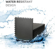 Exercise Foam Mat: Anti-Fatigue Interlocking EVA Floor Tiles with Edges. Gym Flooring Mats - 4 Tiles (16 sq ft).