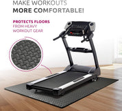 Exercise Foam Mat: Anti-Fatigue Interlocking EVA Floor Tiles with Edges. Gym Flooring Mats - 4 Tiles (16 sq ft).