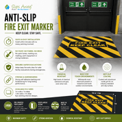 Key benefits of anti-slip fire exit marker mat on doorway 