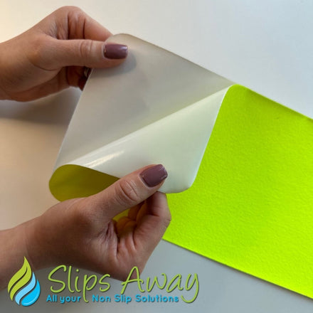 Fluorescent Yellow Non Slip Tape Roll Pro Standard Grade - Anti Slip Traction for Indoor/Outdoor Use (Copy) - Slips Away - Anti slip tape - H3401F/ 140mm x 140mm ( 10x pack ) - 