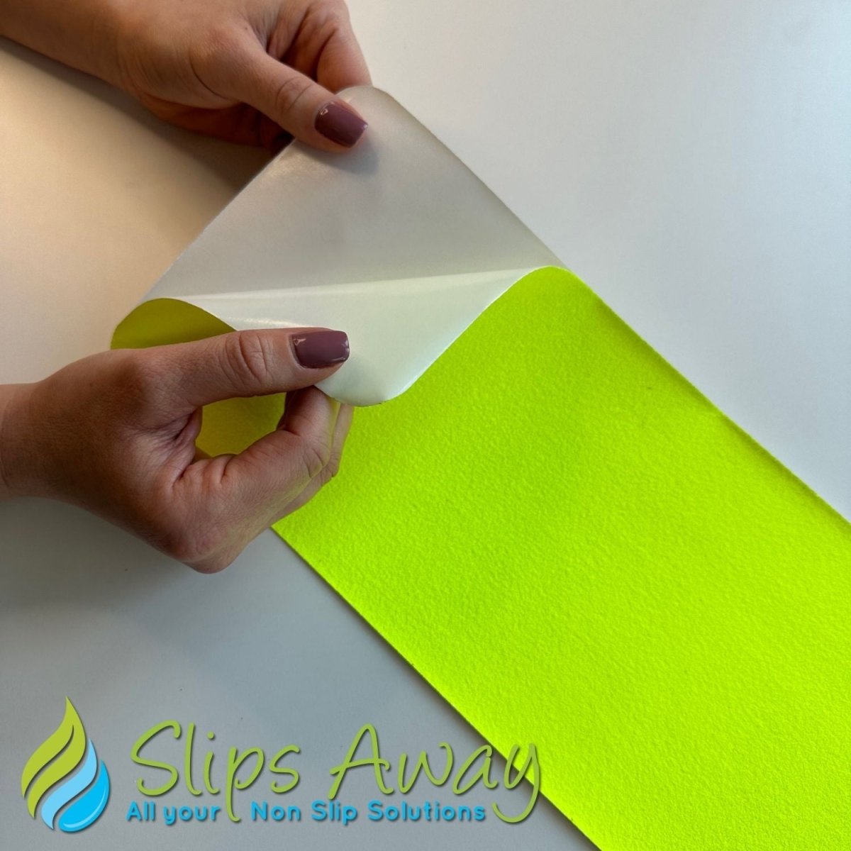 Fluorescent Yellow Non Slip Tape Roll Pro Standard Grade - Anti Slip Traction for Indoor/Outdoor Use (Copy) - Slips Away - Anti slip tape - H3401F/ 140mm x 140mm ( 10x pack ) - 