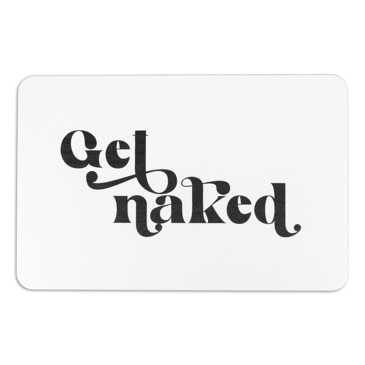 Get Naked Bathmat - White Stone Non Slip Bath Mat - Cute Bathroom Decor - Housewarming Gift - Funny Wedding Gift - 39 X 60Cm - Slips Away - 1330567178 -